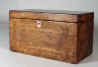 Oak Two Compartment Tea Caddy with Mahogany Inlay Circa 1780.